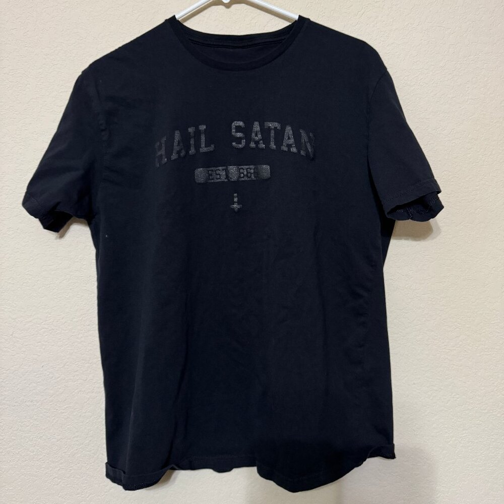 Hail Satan tshirt from The Satanic Temple, Large
